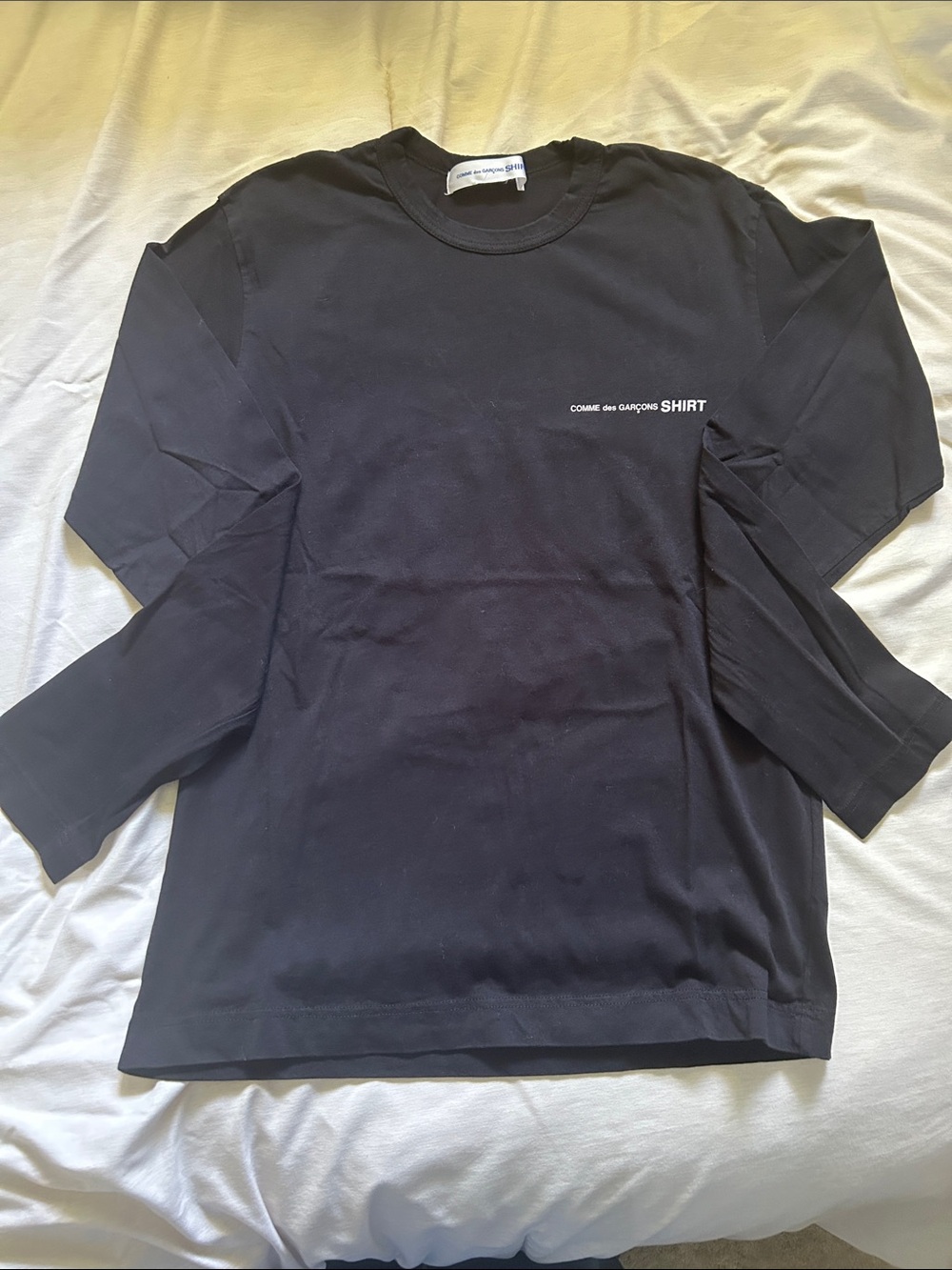 Comme des Garçons Black Long Sleeve Logo Tee